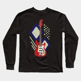 Rebel Rebel Guitar Pattern Long Sleeve T-Shirt